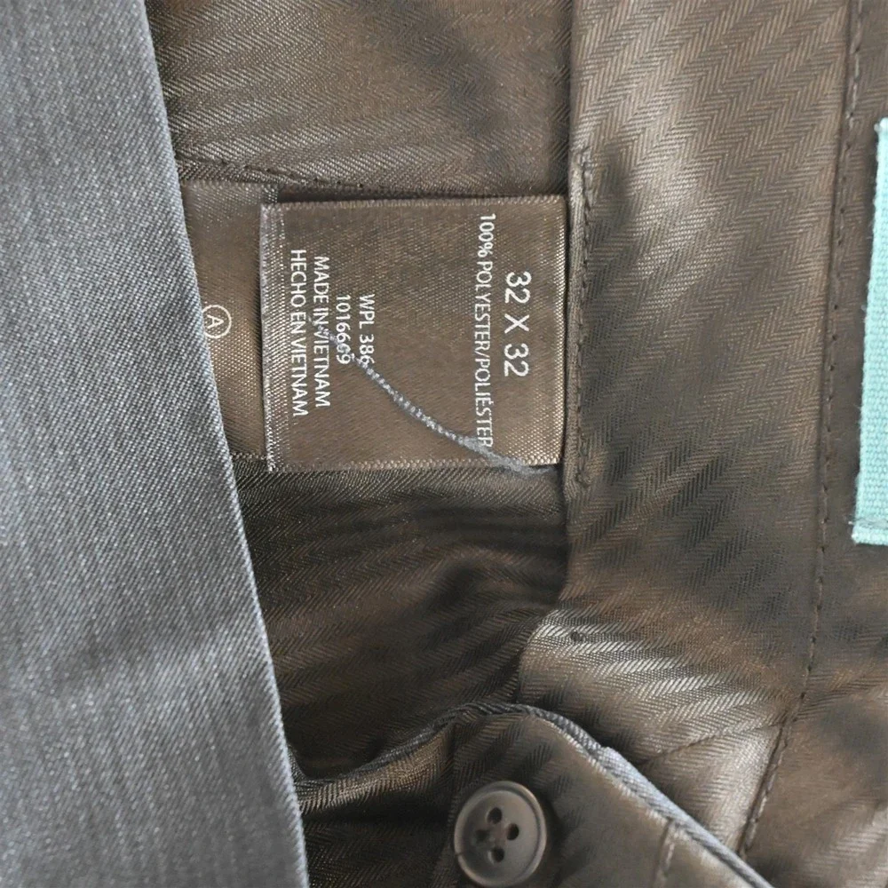 Haggar 38R 32x32 Blue Tailored Fit Travel Performance Mens Jacket Pants Suit